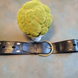 Wide Belt Copper Brass Silver Tone Medium